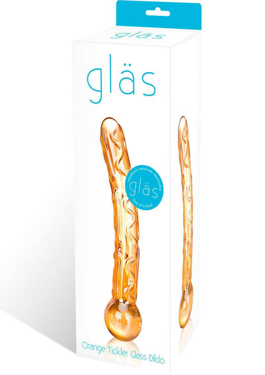 Orange Tickler Glass Dildo - Chambre Rouge