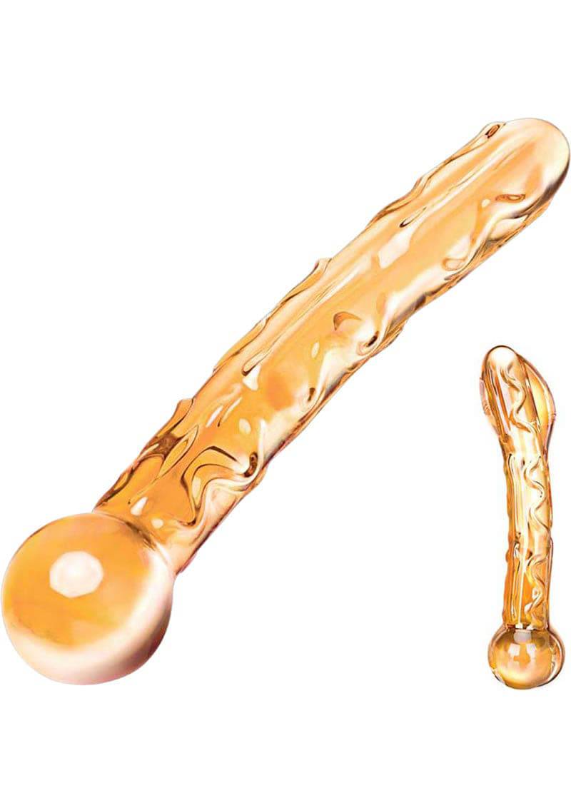 Orange Tickler Glass Dildo - Chambre Rouge