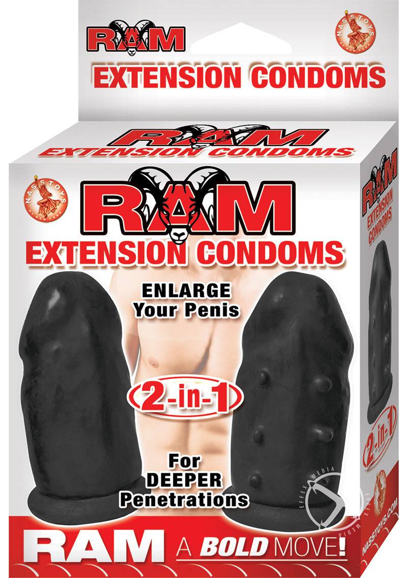 Ram Extension Condoms Black - Chambre Rouge