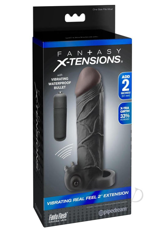 Fx Vibrating Real Feel 2 Xtension Black - Chambre Rouge