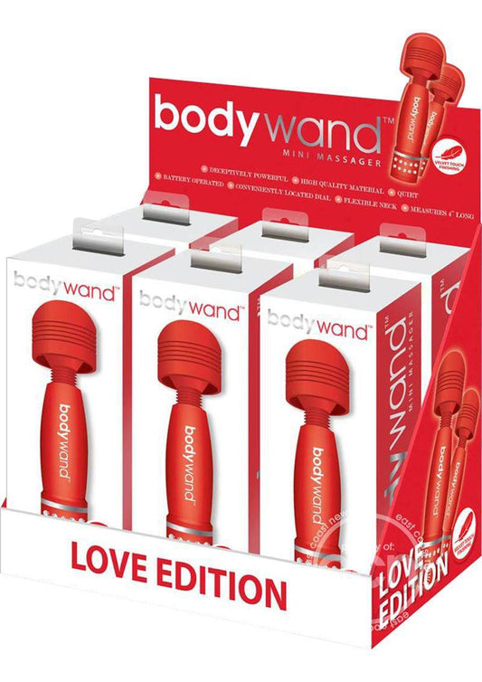 Bodywand Mini Wand Massager Love Edition Counter Display (6 per display) - Red