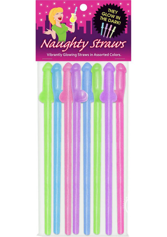 Glow In The Dark Naughty Straws - Chambre Rouge