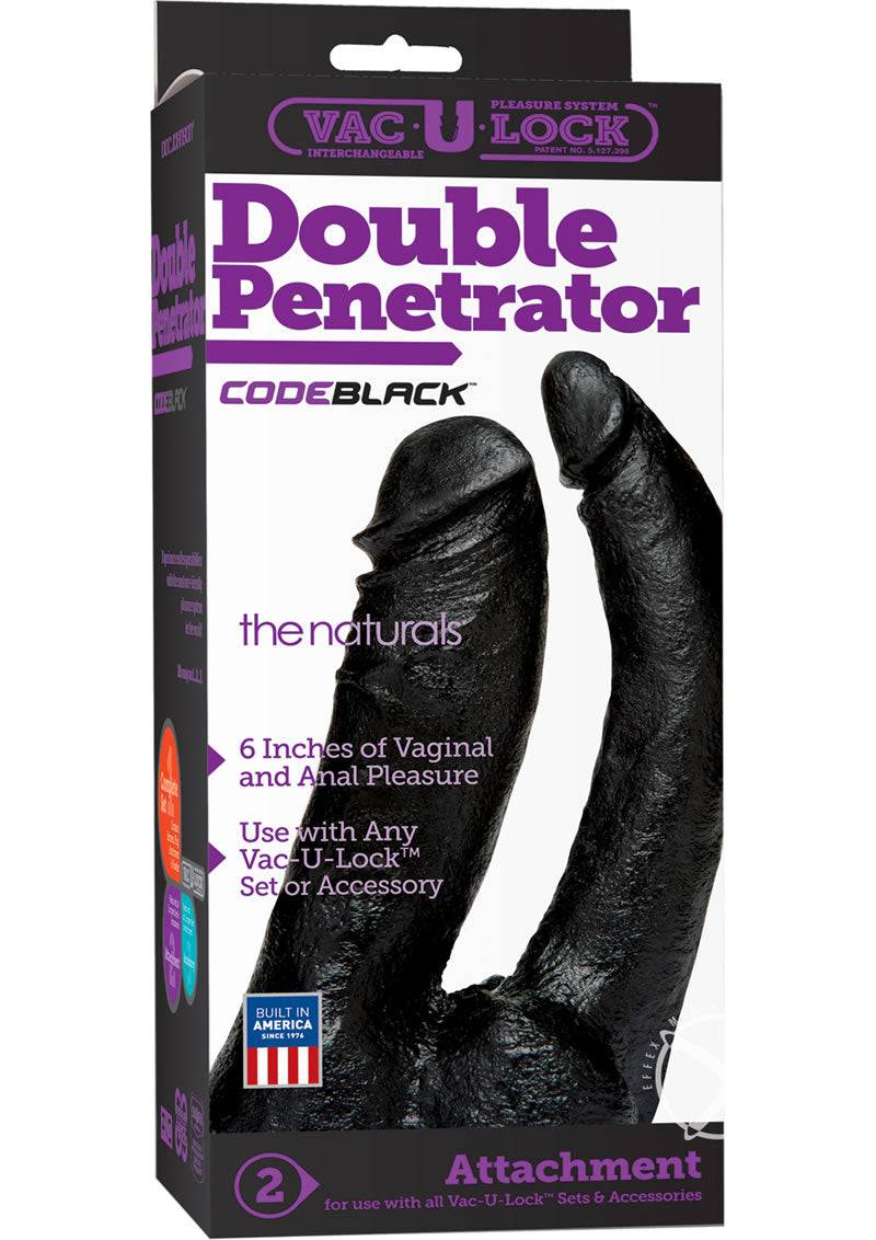 Vac U Lock Codeblack Dbl Penetrator Nat-0