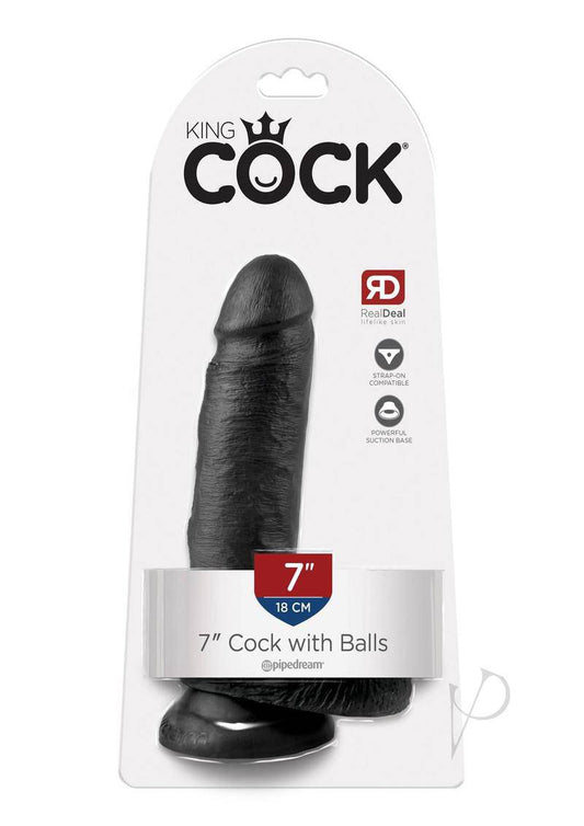 Kc 7 Cock W/balls Black - Chambre Rouge