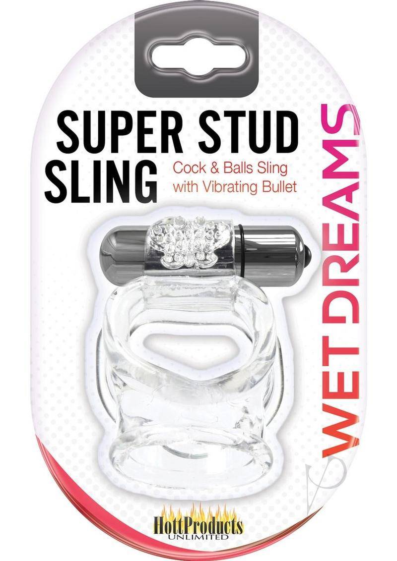 Wet Dreams Super Stud Sling Clear - Chambre Rouge