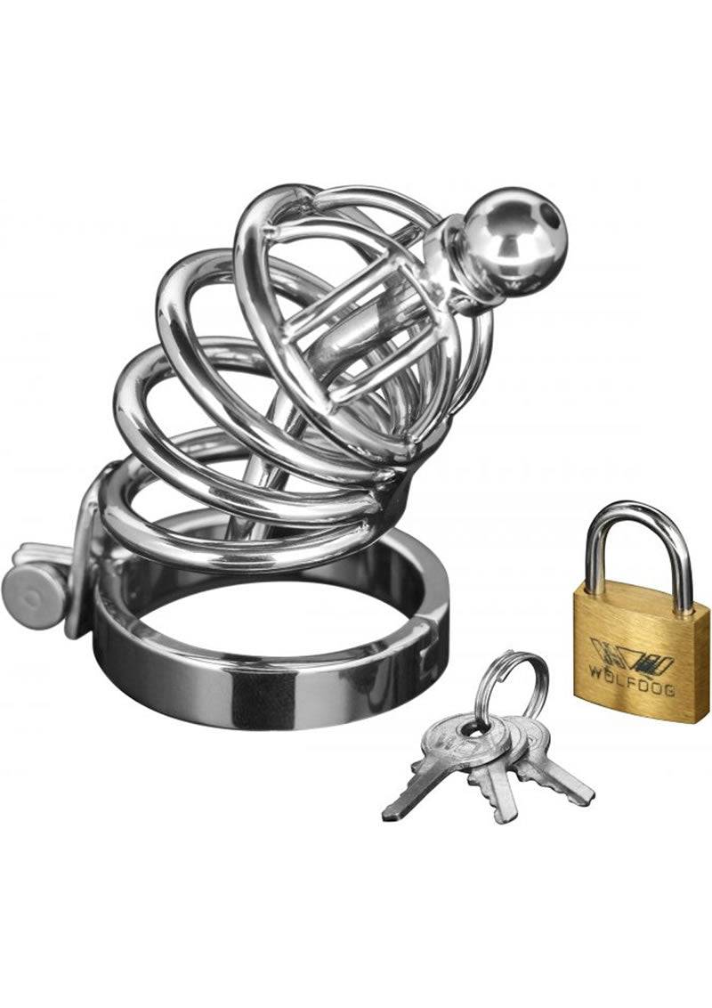 Ms Asylum 4 Ring Locking Chastity Cage - Chambre Rouge