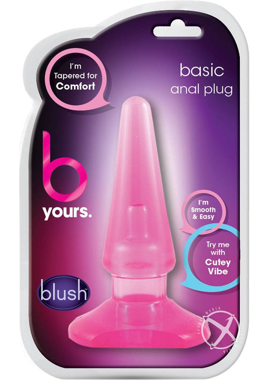 B Yours Basic Anal Plug Pink - Chambre Rouge