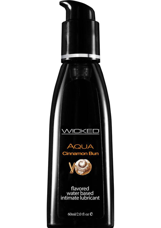 Wicked Aqua Water Based Flavored Lubricant Cinnamon Bun 2oz