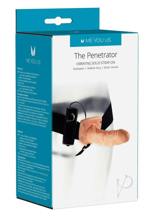 ME YOU US The Penetrator Vibrating Strap-on - Black/Vanilla