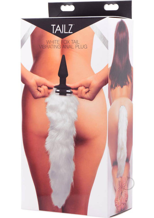 Tailz Vibrating Fox Tail Anal Plug - White