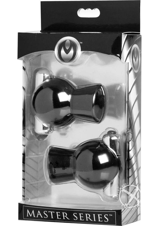 Master Series Reverb Vibrating Nipple Suckers - Black