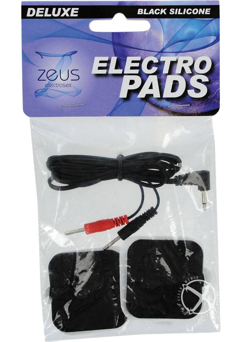 Zeus Electrosex Adhesive Silicone Pads (2 Pack) - Black