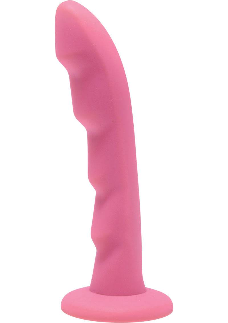 Strap U Ripples Silicone Dildo Pink - Chambre Rouge