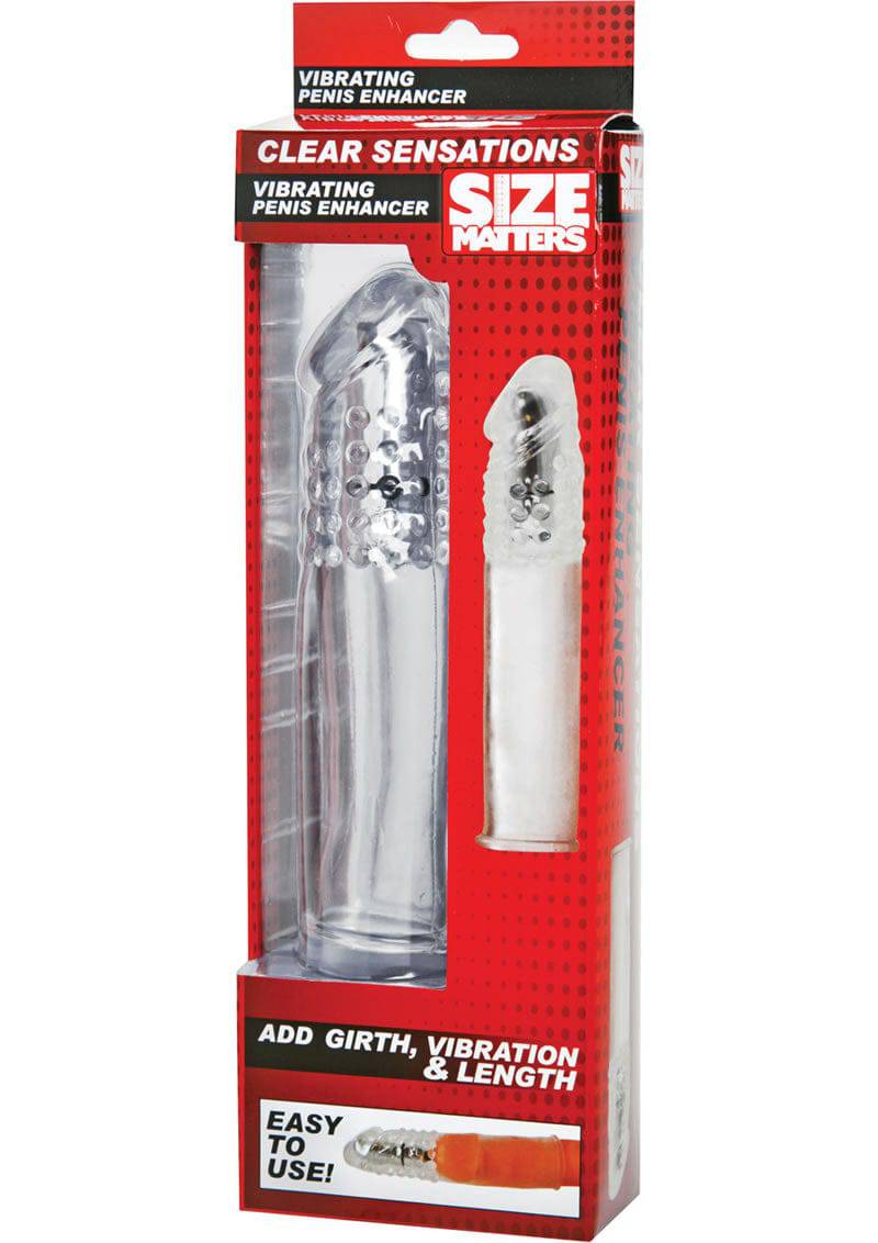 Size Matters Clear Sensations Vibrating Penis Enhancer