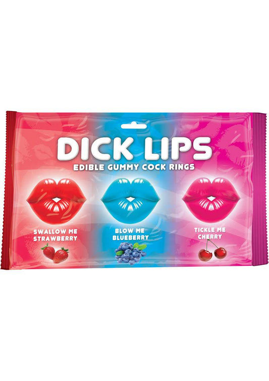 Dick Lips Edible Gummy Cock Rings 3 Pack