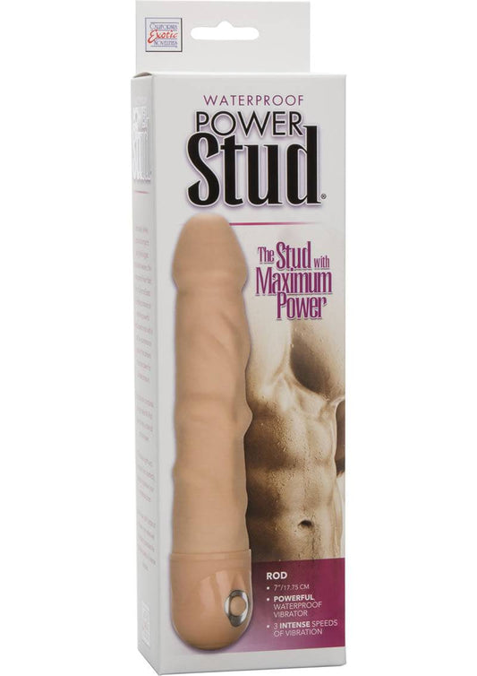 Power Stud Rod Vibrating Dildo - Vanilla