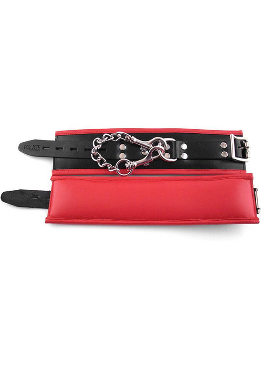 Rouge Padded Wrist Cuffs Black/red - Chambre Rouge