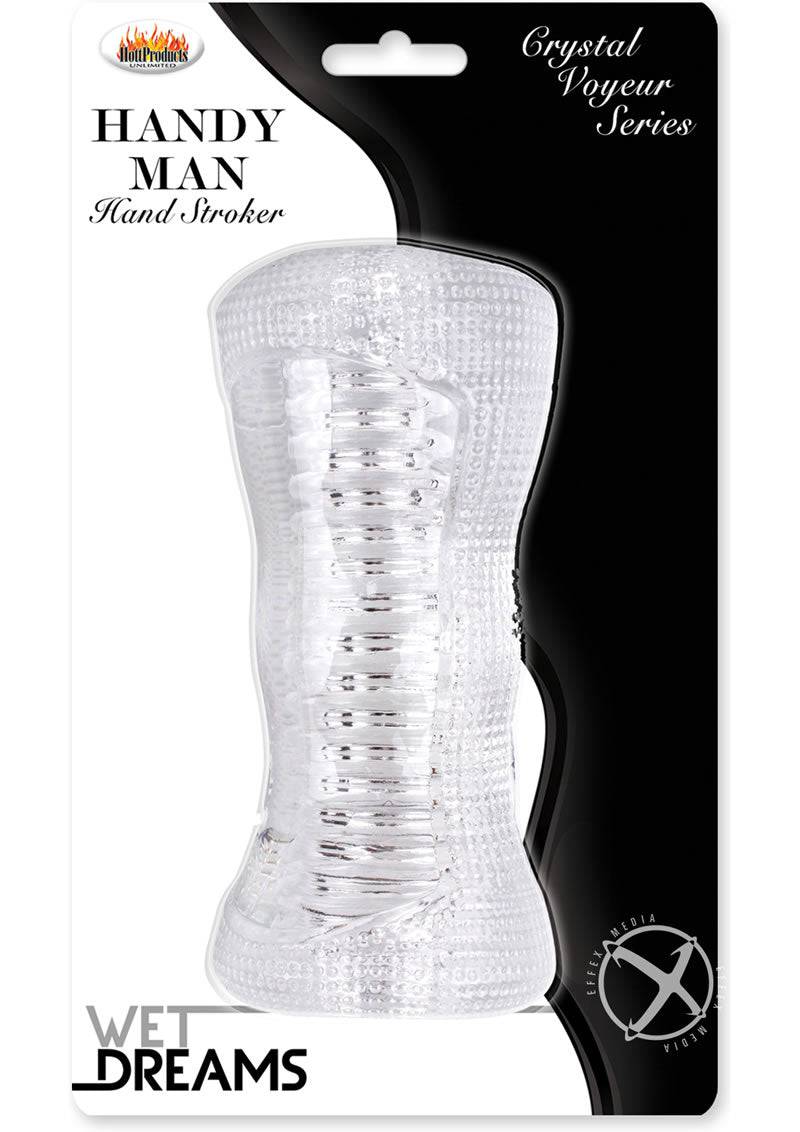 Wet Dreams Handy Man Stroker Textured Sleeve Clear