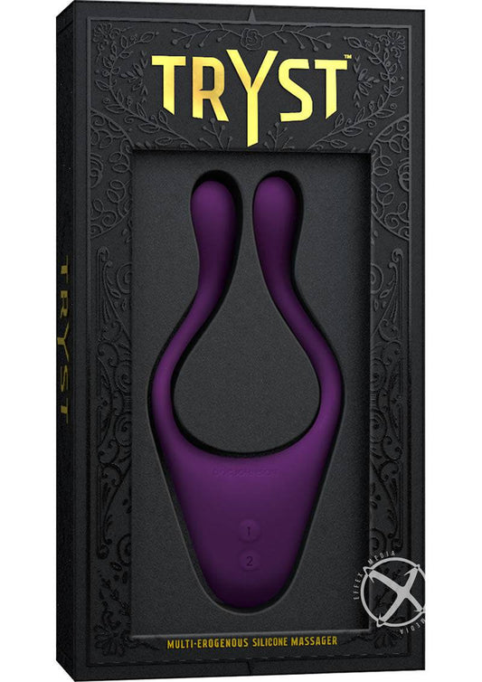 Tryst Rechargeable Multi Erogenous Zone Silicone Massager Waterproof Purple