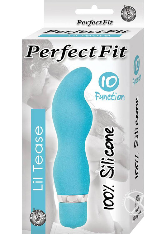 Perfection Lil Tease Silicone Vibrator 4.85in - Turquoise