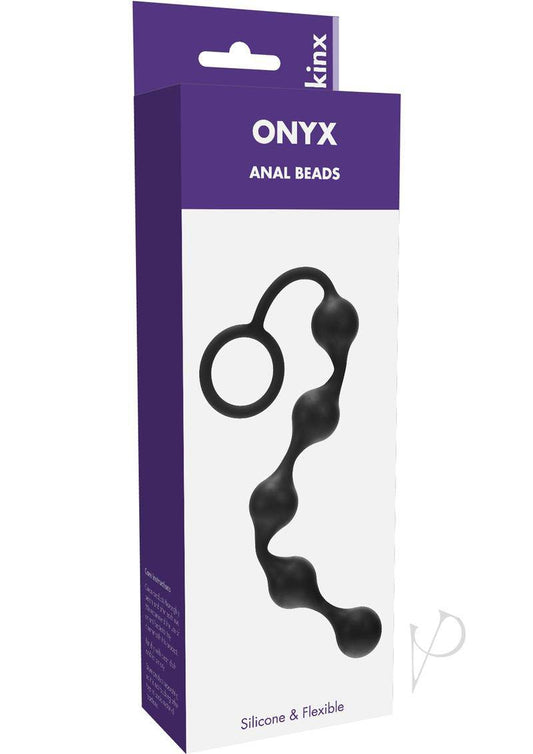 Kinx Onyx Silicone Anal Beads - Black