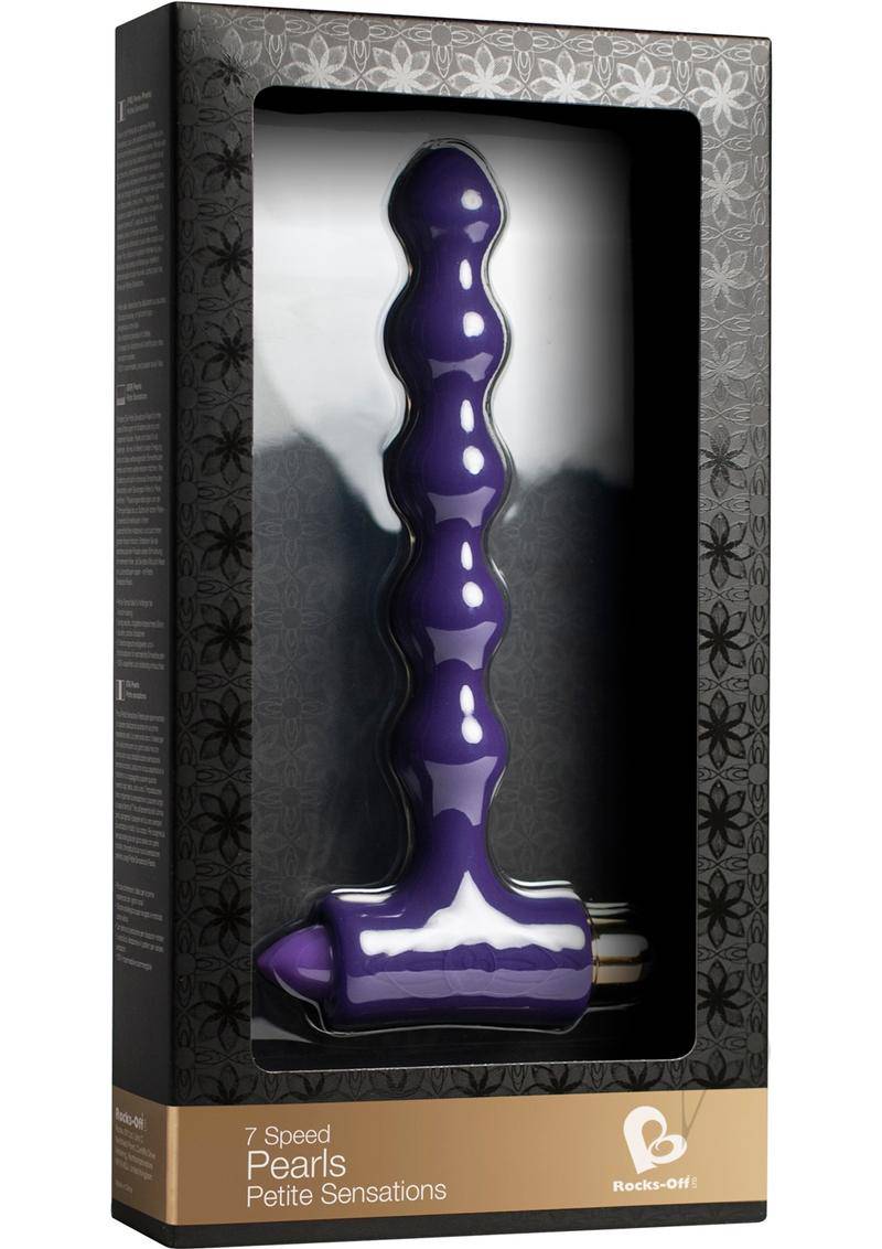 Petite Sensations Pearls Silicone Vibrating Anal Beads - Purple