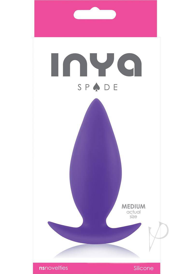 Inya Spade Silicone Butt Plug - Medium - Purple