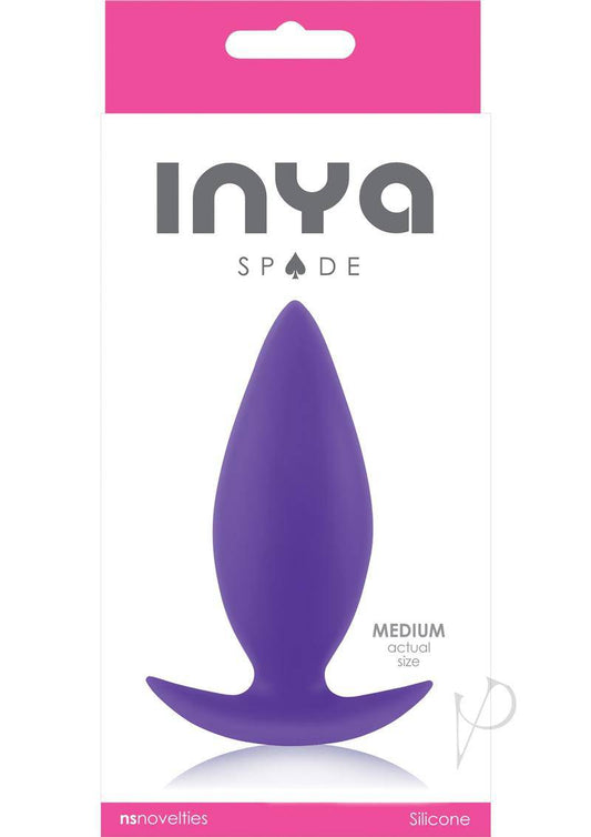 Inya Spade Silicone Butt Plug - Medium - Purple