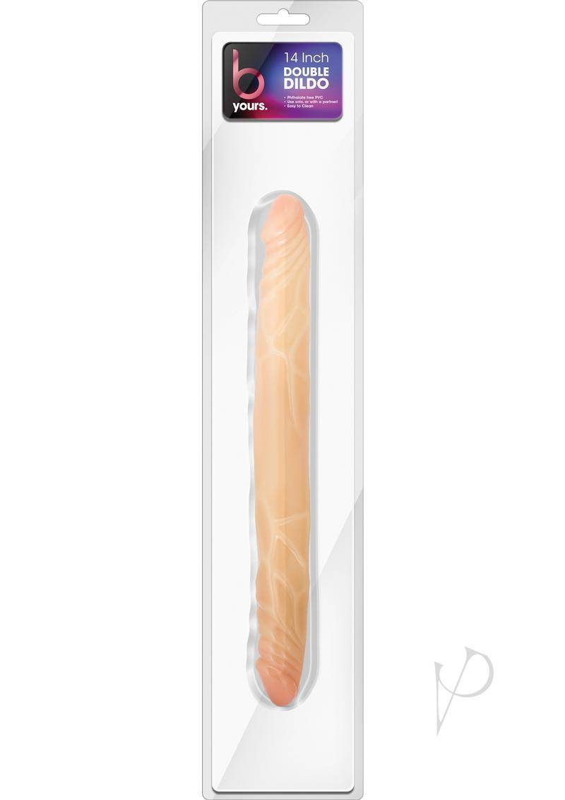 B Yours Double Dildo 14in - Vanilla