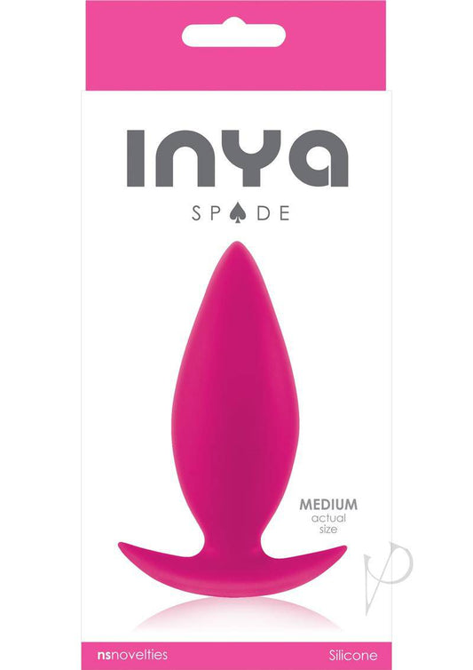 Inya Spade Silicone Butt Plug - Medium - Pink