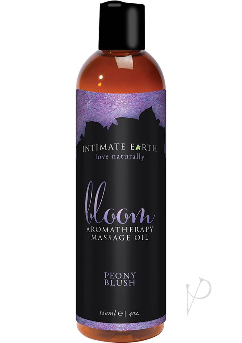 Intimate Earth Bloom Aromatherapy Massage Oil Peony Blush 4oz