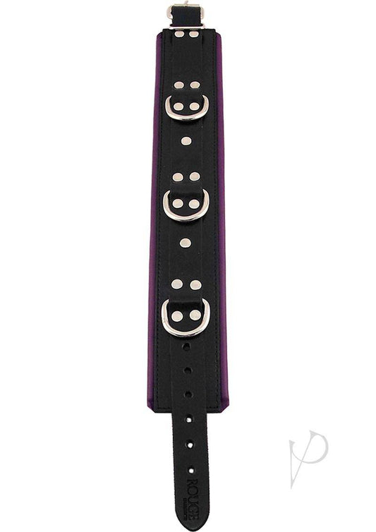 Rouge 3 Ring Padded Collar Black/purple - Chambre Rouge