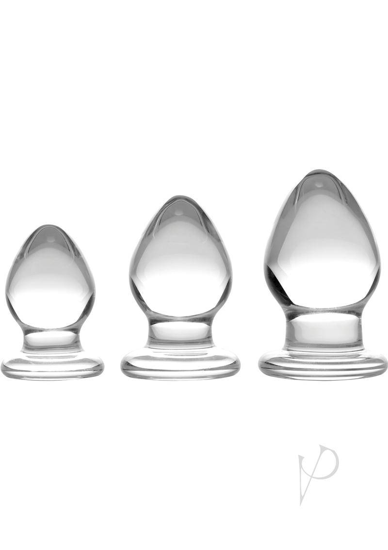 Triplets 3 Piece Glass Anal Plug Kit - Chambre Rouge