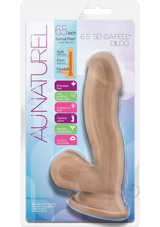 Au Naturel Sensa Feel Dildo 6.5in - Caramel