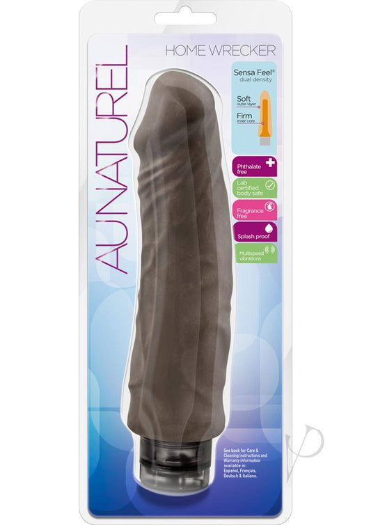 Au Naturel Home Wrecker Vibrating Dildo 9.5in - Caramel