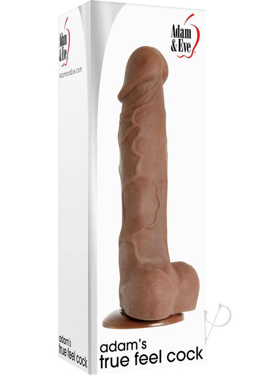 Adam and Eve Adam`s True Feel Cock Dual Density Dildo 7in - Caramel