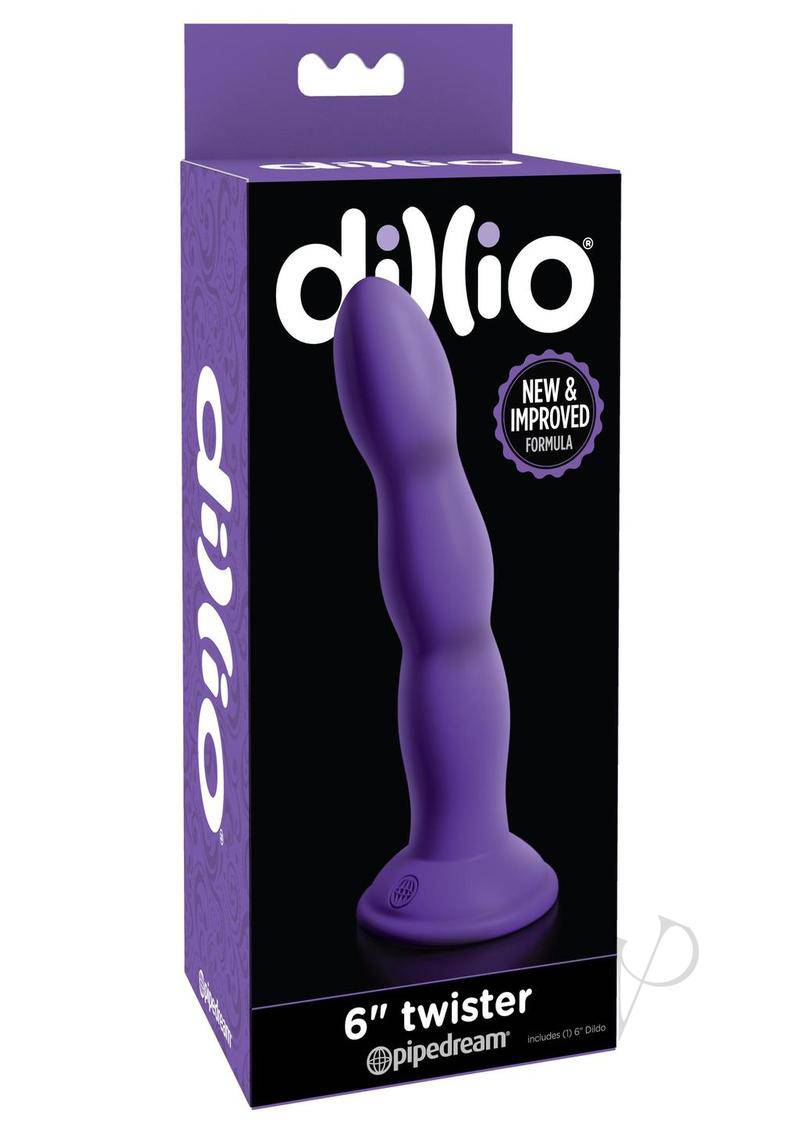 Dillio Twister Dildo 6in - Purple