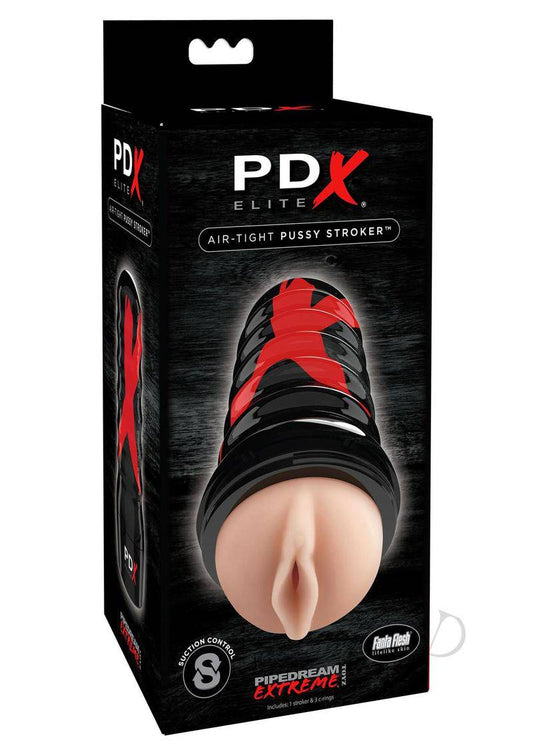 Pipedream Extreme Elite Air Tight Pussy Masturbator - Pussy - Vanilla/Black