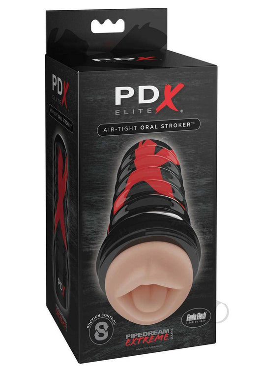 Pipedream Extreme Elite Air Tight Oral Masturbator - Mouth - Vanilla/Black