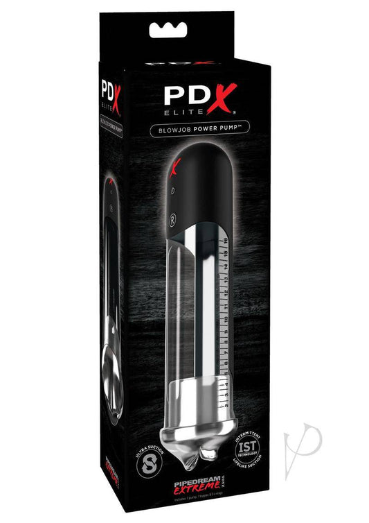 Pipedream Extreme Elite Blowjob Power Pump Masturbator - Mouth - Clear/Black