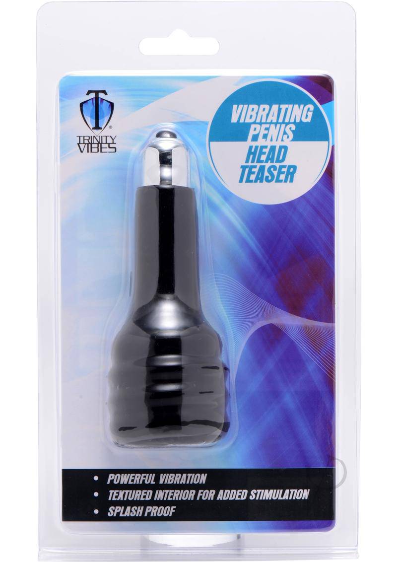 Trinity 4 Men Vibrating Penis Head Teaser - Black