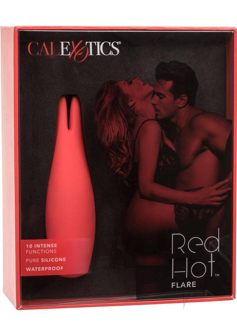 Red Hot Flare USB Rechargeable Silicone Massager Waterproof Red