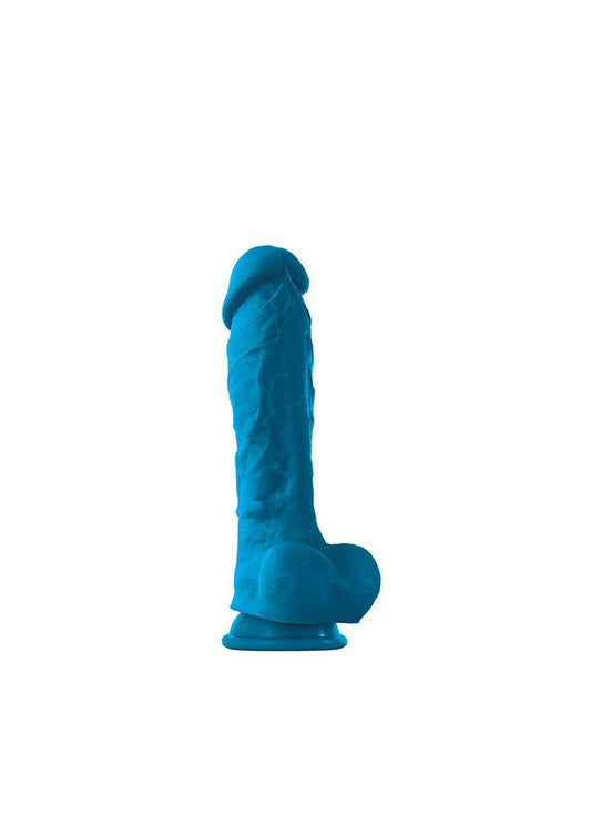 Coloursoft Silicone Dildo 8in - Blue