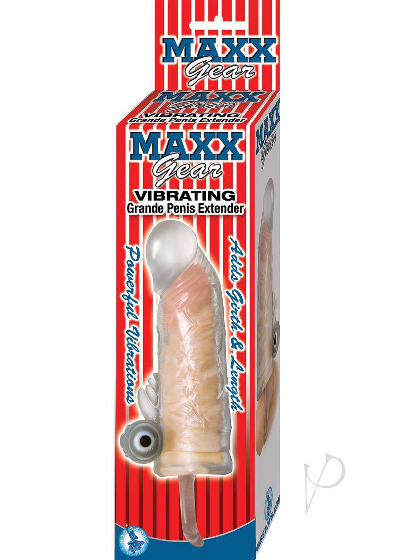 Maxx Gear Vibrating Grande Penis Extender- Clear