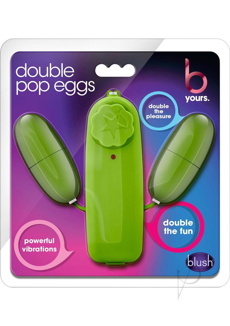 B Yours Double Pop Eggs with Remote Control - Lime