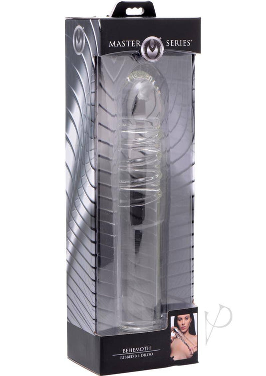 Master Series Behemoth Ribbed XL Dildo 12.25in - Glass