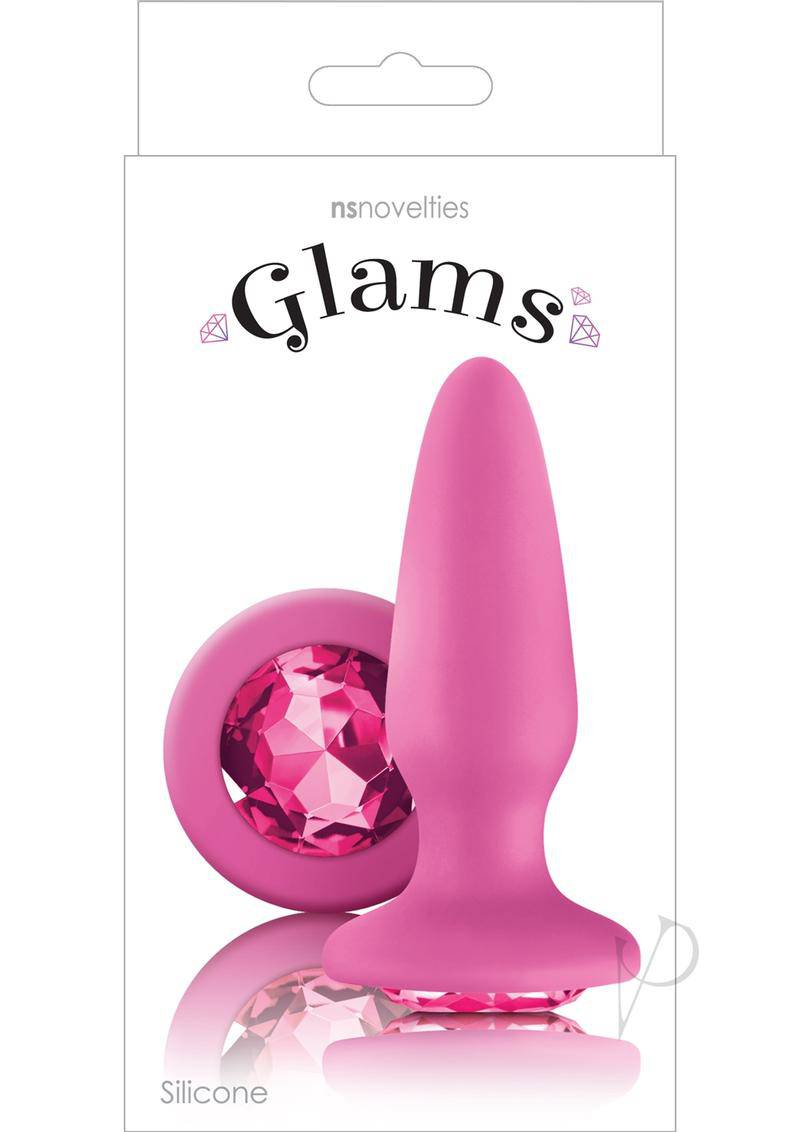 Glams Silicone Butt Plug - Pink Gem