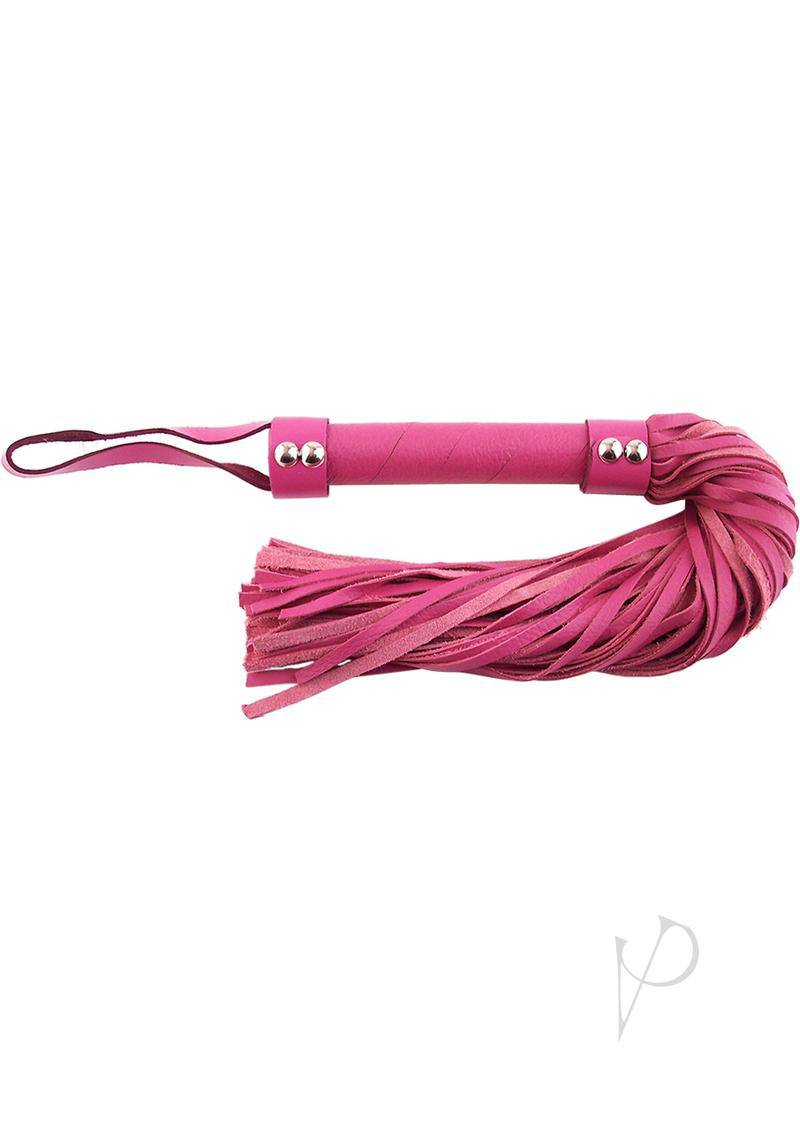 Rouge Short Leather Flogger Pnk - Chambre Rouge