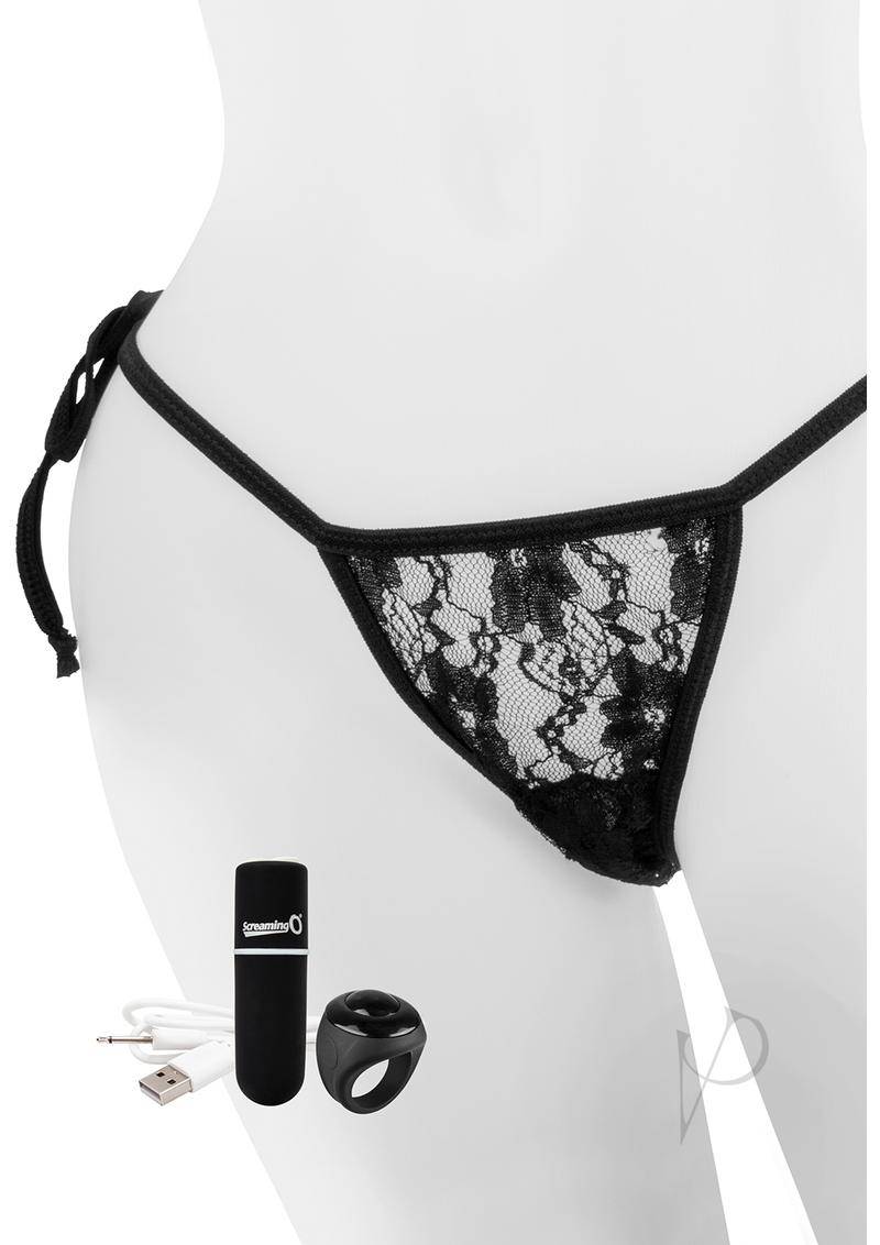 My Secret Remote C Panty Rechr Blk-indv - Chambre Rouge