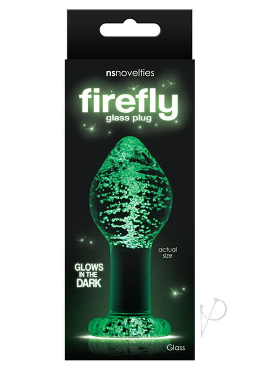 Firefly Glass Plug Butt Plug Glow In The Dark - Clear